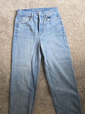 American Eagle Outfitters Light Blue Straight-Leg Jeans